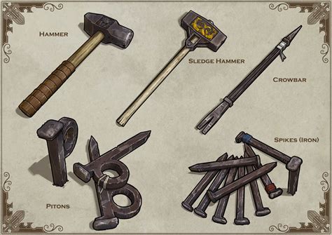 Weapons, armor, wondrous items and more. . Piton dnd